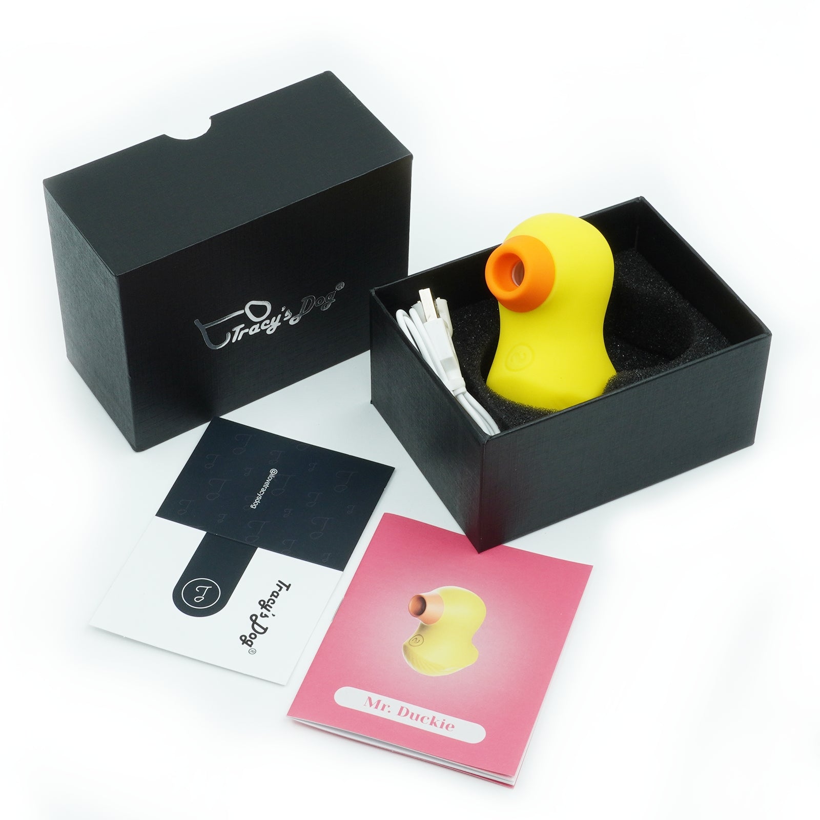 Mr. Duckie Sucking Vibrator, 3 in 1 sucking vibrator, 7 different suction modes, 100% waterproof vibrator, body-safe medical grade silicone, Build With Pleasure Air technology, Portable size and easy to clean